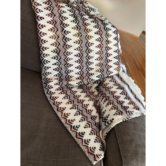 Vintage Swedish Weave Blanket/throw 45"x 52" - Picture 2 of 7